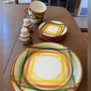 Vintage Vernon Kilns Homespun Dishware. Vernonware. 1950's California Pottery.